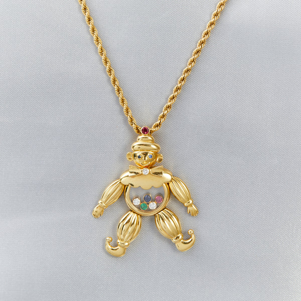 Vintage Chopard Extra Large Happy Clown Necklace