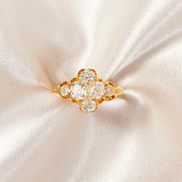 Victorian Diamond Quatrefoil Ring