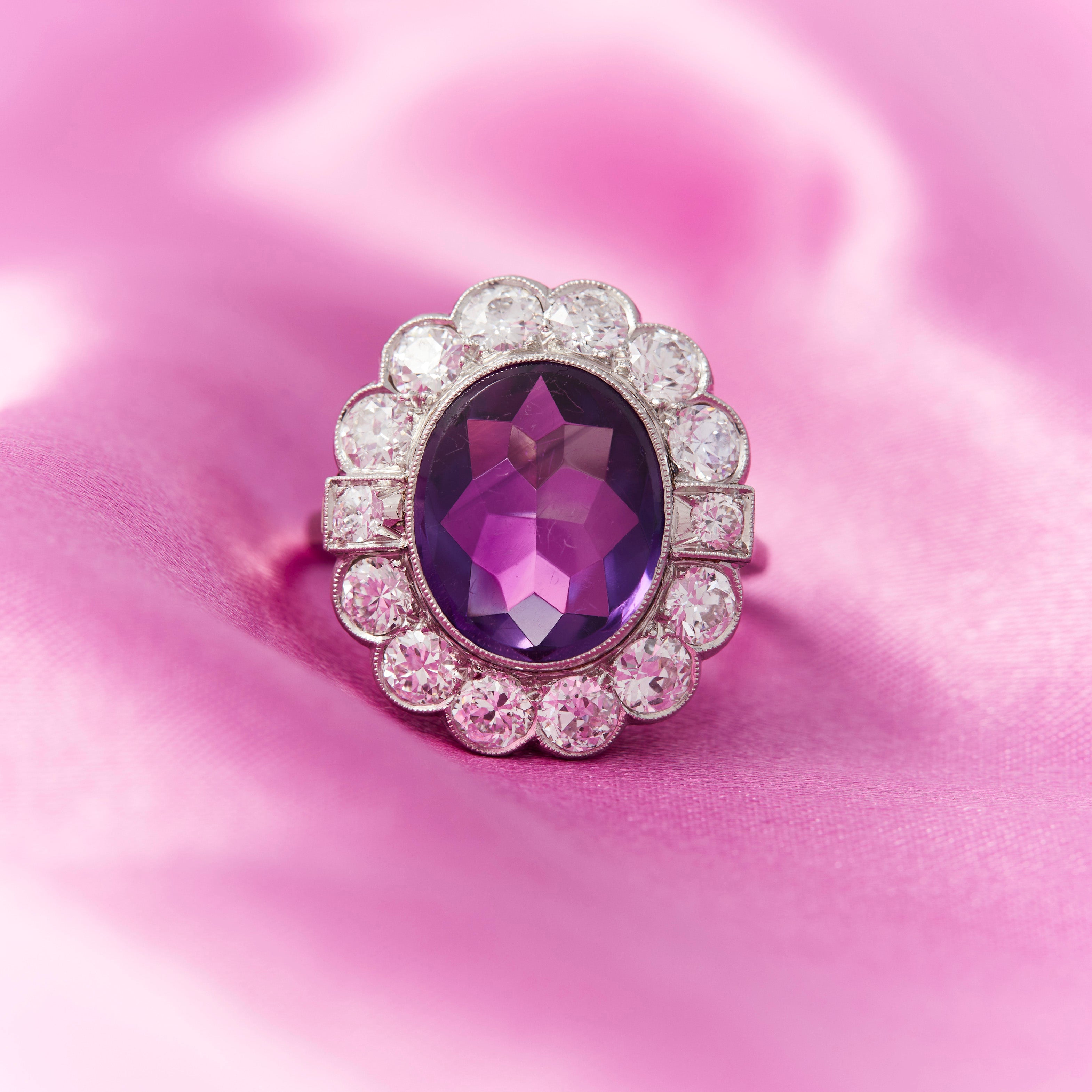 Diamond amethyst sales