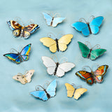 Fine Mid-Century Sterling Silver & Enameled Butterfly Brooch by David Andersen