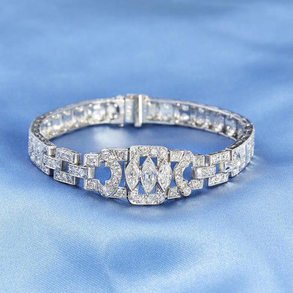 Art Deco Platinum & Diamond Bracelet - Price On Application