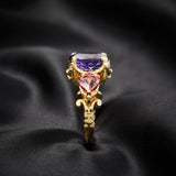 'Roses of Heliogobalus' 18ct Gold Tanzanite, Tourmaline & Diamond Ring