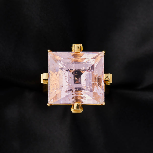 'Altar of Eros' 18ct Yellow Gold & Morganite Ring