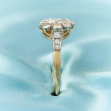 18ct Yellow Gold Diamond Floral Cluster Ring