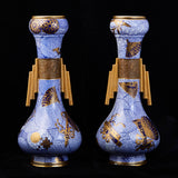 Pair of Royal Worcester Japonisme Aesthetic Vases