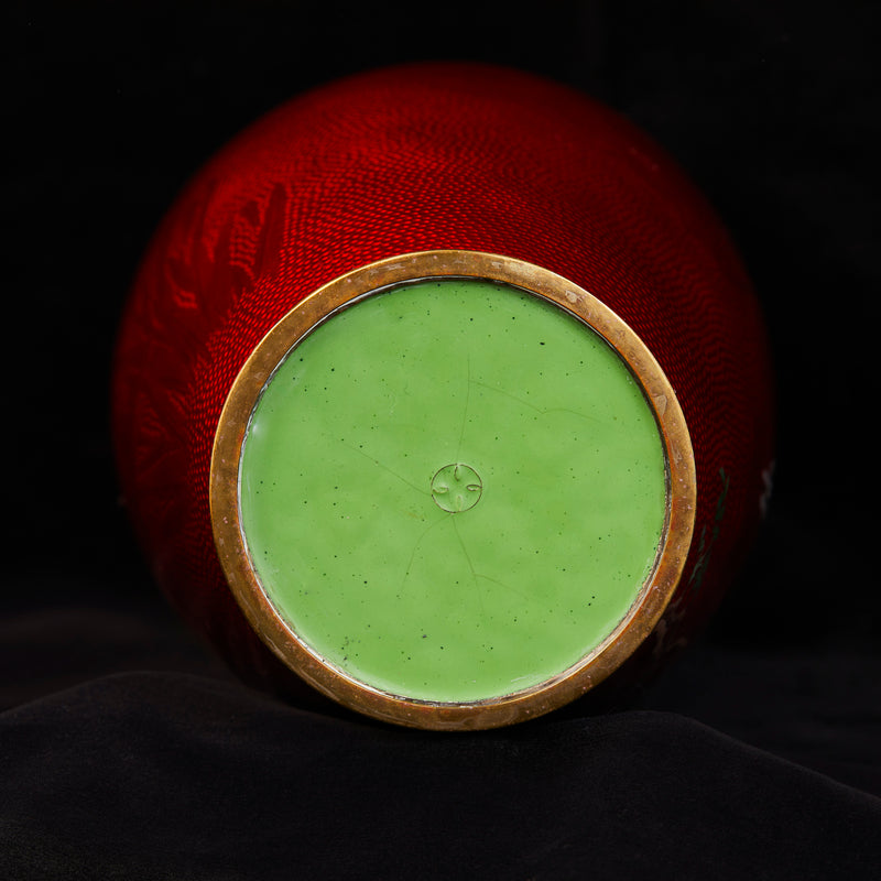 A Cloisonné Enamel Taisho Period Ginbari Vase