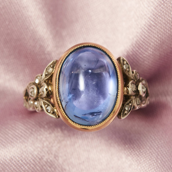 Victorian Ceylon Sapphire & Diamond Ring