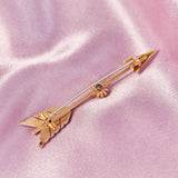 Edwardian 18ct Rose Gold & Diamond Arrow Brooch