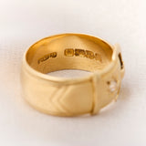 Antique 18ct Yellow Diamond Set Wide Buckle Ring, 1912.