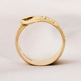 Antique 18ct Yellow Diamond Set Wide Buckle Ring, 1912.