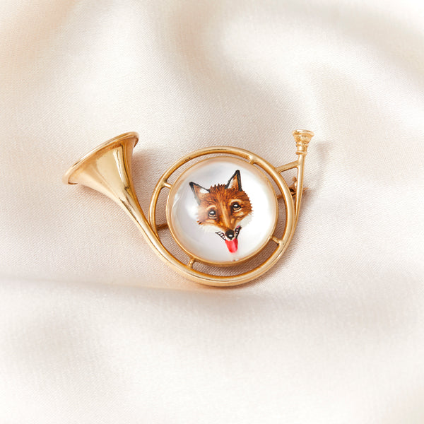 Vintage Essex Crystal Fox Brooch