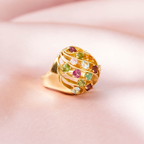 H Stern Yellow Gold & Coloured Stone Cocktail Ring