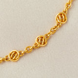 Antique French 18ct Yellow Gold Fancy Link Guard Chain