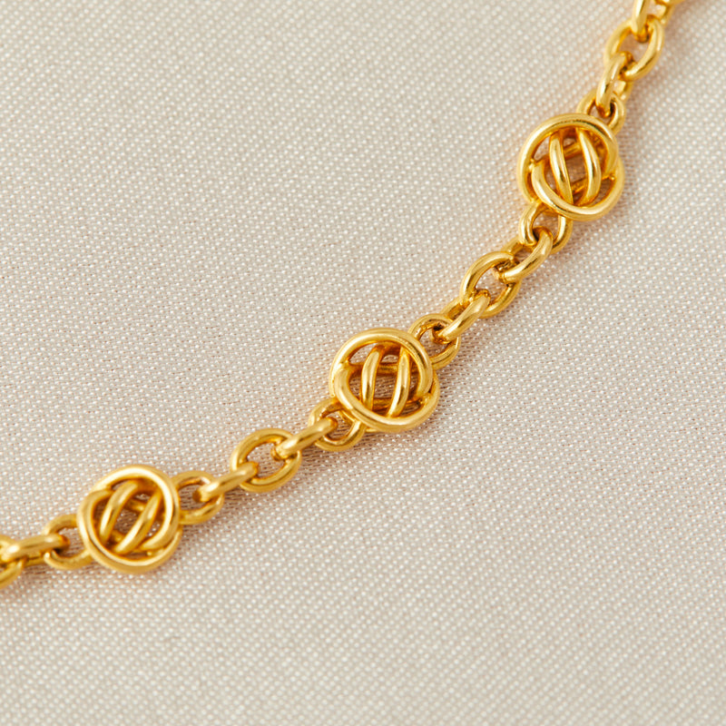 Antique French 18ct Yellow Gold Fancy Link Guard Chain