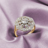 Art Deco Diamond & Gold Plaque Ring