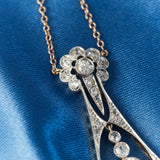 Belle Epoque Kite Shaped Diamond Pendant