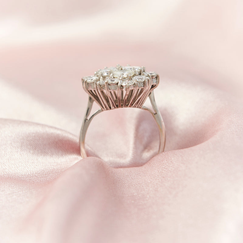 Vintage 1960's Diamond Cluster Ring
