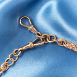 Antique Fancy Link Rose Gold Albert Chain