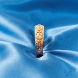 Vintage Russian 14ct Rose Gold Diamond Gypsy Ring