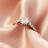 Vintage Platinum Diamond Solitaire Ring