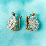 Antique Diamond Cluster Earrings
