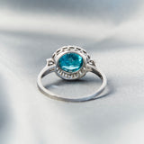 Art Deco Platinum Zircon & Diamond Ring