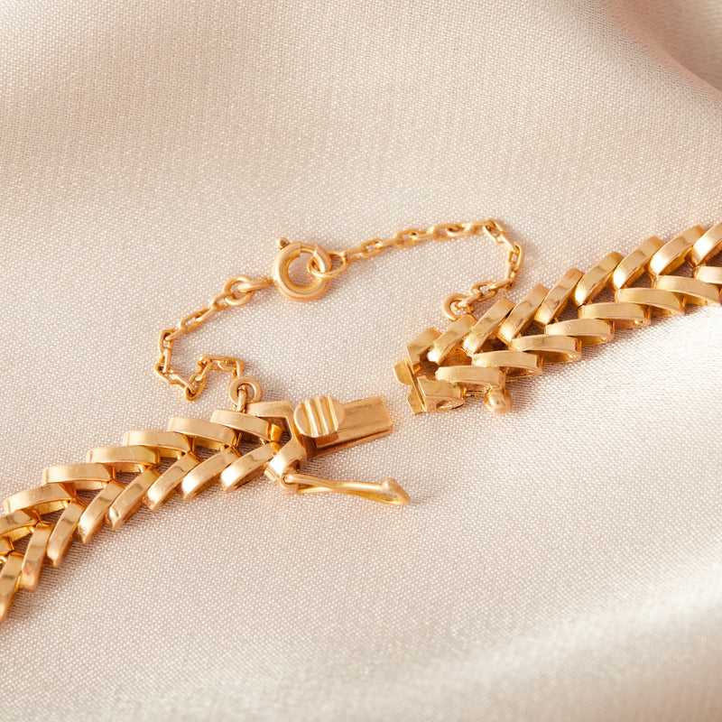 Fabulous 1940s Rose Gold and Diamond Lariat