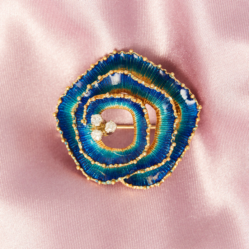 Modernist Italian Gold Brooch