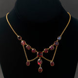 Edwardian 15ct Yellow Gold & Garnet Necklet