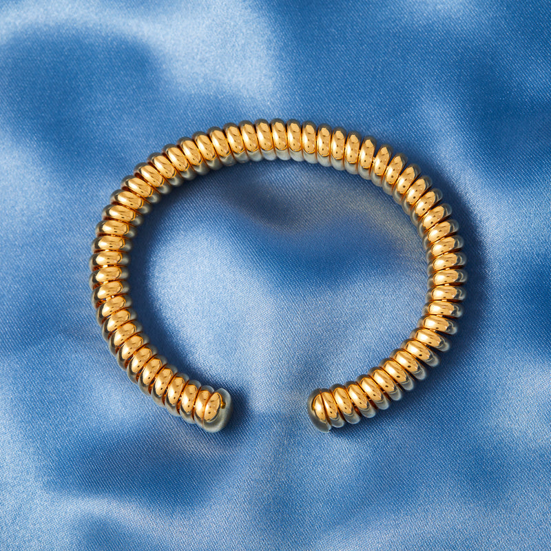 18ct Yellow Gold Italian Tubogas Bracelet