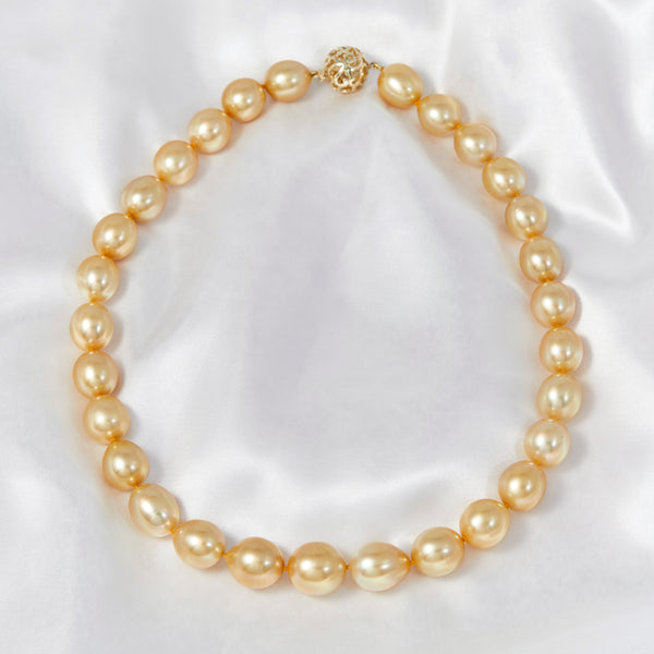 A Strand of Golden South Sea Pearls