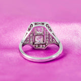 French Double Diamond Art Deco Ring