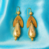 Etruscan Revival Victorian Gold Drop Earrings