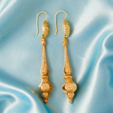 Georgian Gold Long Drop Earrings