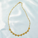 Antique French 18ct Yellow Gold Filigree Necklace