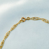 Antique French 18ct Yellow Gold Filigree Necklace