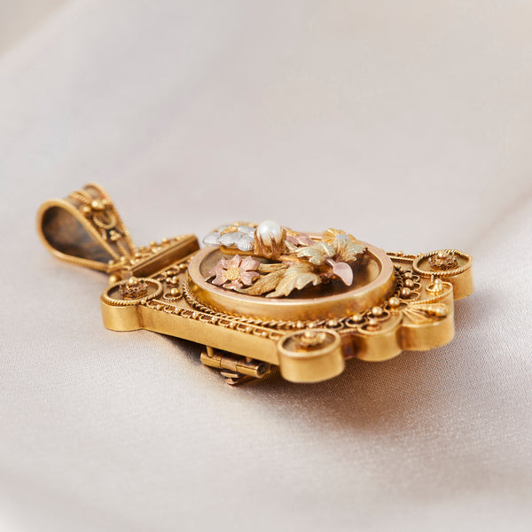 Victorian Etruscan Revival 18ct Four Colour Gold