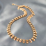 18ct Yellow Gold & Diamond Modernist Bell Flower Necklace