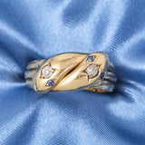 Victorian 18ct Yellow Gold Diamond & Sapphire Snake Ring