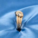 Victorian 18ct Yellow Gold Diamond & Sapphire Snake Ring