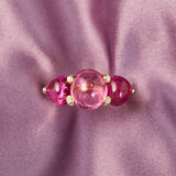 18ct Yellow Gold Pink Tourmaline & Diamond Ring