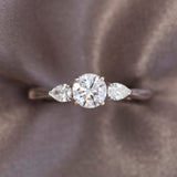 Modern 14ct White Gold Natural Solitaire Diamond Ring