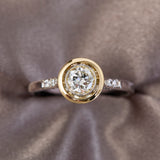 Art Deco 18ct White Gold Solitaire Diamond Ring