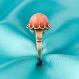 Antique 18ct Rose Gold Coral Ring