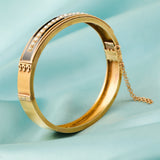 Fine Victorian 18ct Yellow Gold & Pearl, Black Enameled Bracelet, Circa 1880.