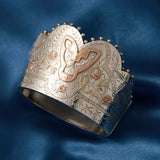 Antique Sterling Silver Crown Shaped Cuff/Bangle, 1884.