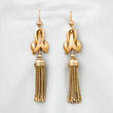 Victorian 9ct Yellow Gold Tassle Drop Earrings, Circa 1890.
