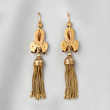 Victorian 9ct Yellow Gold Tassle Drop Earrings, Circa 1890.