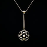 Belle Époque 14ct Gold & Palladium Diamond & Pearl Pendant
