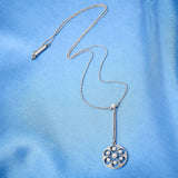 Belle Époque 14ct Gold & Palladium Diamond & Pearl Pendant